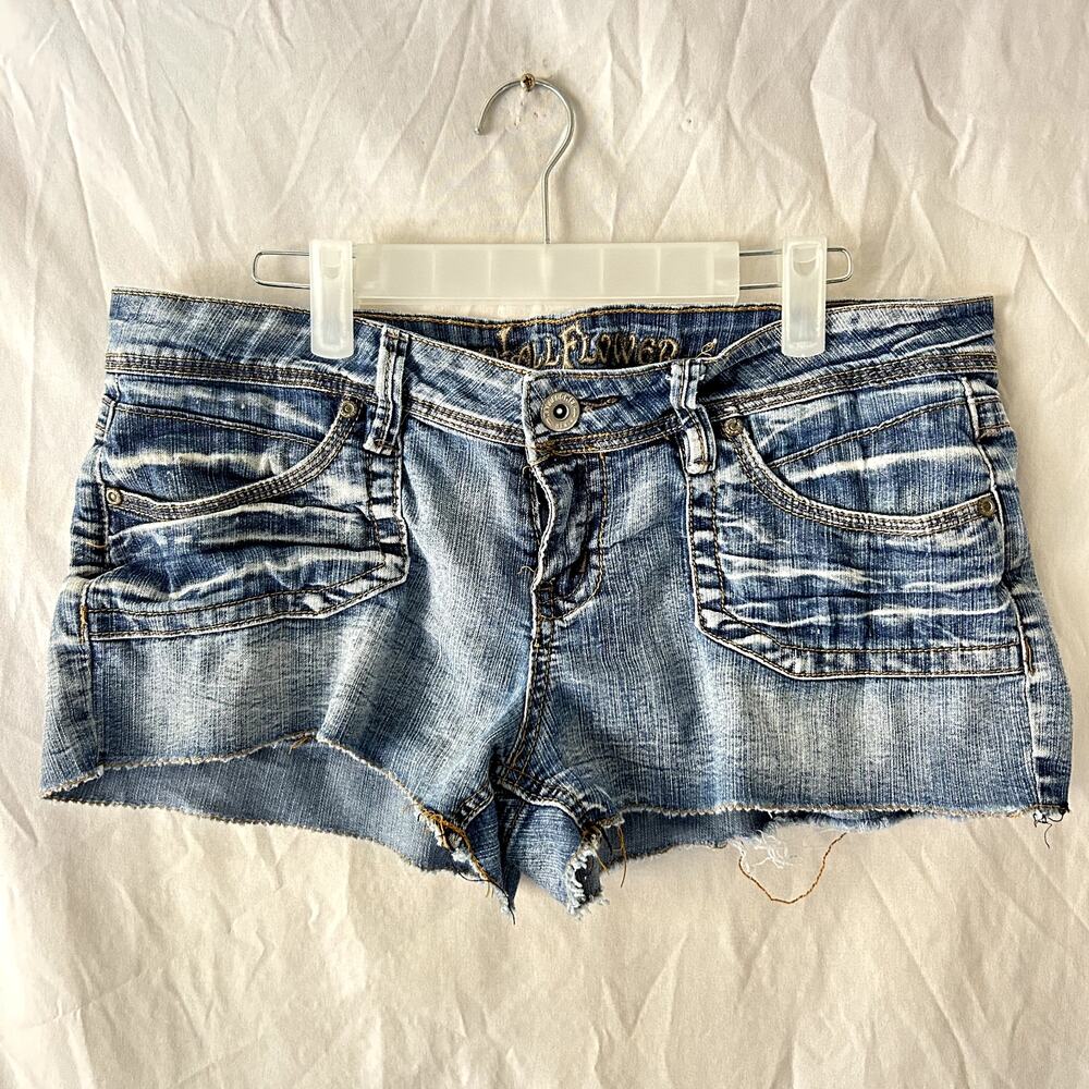 Wall Flower Y2k Low Rise Micro Mini Shorts 11 Pop Culture Grunge Trashy Mcbling